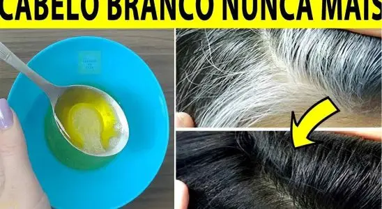 Fiz essa misturinha caseira de apenas 2 ingredientes e acabei com meus cabelos brancos 4 misturinha caseira
