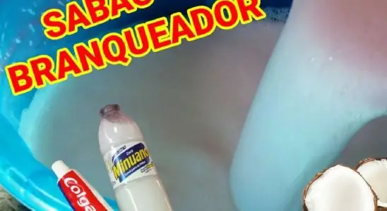 Sabão líquido branqueador que é uma beleza para lavar suas roupas amareladas 3 sabão líquido branqueador