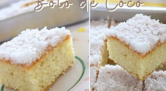 Bolo de coco sem leite e sem farinha fica muito levinho chega a desmanchar na boca 3 bolo de coco sem leite e sem farinha