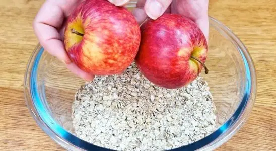 Prato fit de aveia com maçã para fazer no café da manhã ou lanche da tarde 2 prato fit de aveia com maçã