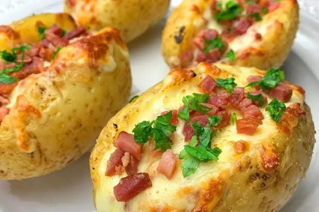 Receita de batata recheada deliciosa feita no micro-ondas mesmo