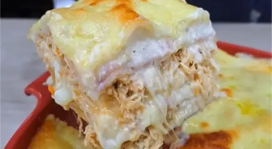 Receita da minha mãe de lasanha de frango: a mais gostosa que já comi 3 lasanha de frango