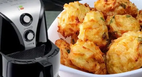 Bolinho de arroz na air fryer tão gostoso que vai bem em qualquer refeição do seu dia 2 bolinho de arroz na air fryer