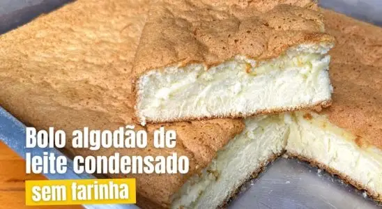 Bolo algodão de leite condensado: essa massa fica simplesmente incrível e deliciosa 2 bolo algodão de leite condensado