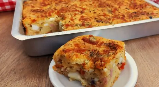Torta portuguesa completa: essa massa é tão macia que desmancha na boca 1 torta portuguesa