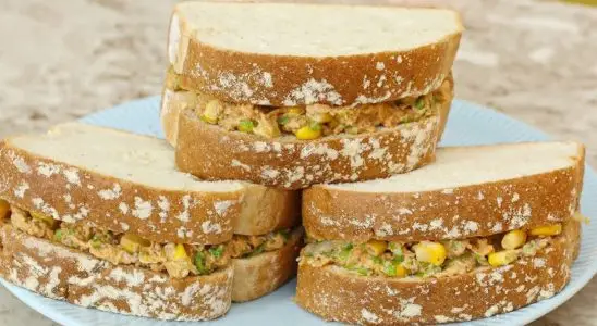 Sanduíche natural completo e nutritivo para o café da manhã ou da tarde 1 sanduíche natural