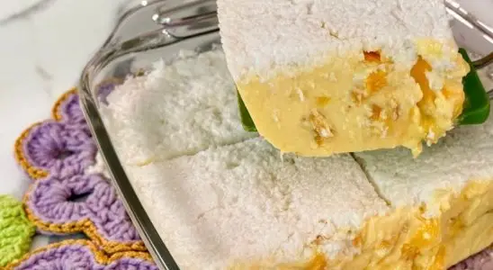 Sobremesa de abacaxi simples e cremosa que sempre dá certo 4 Sobremesa de Abacaxi