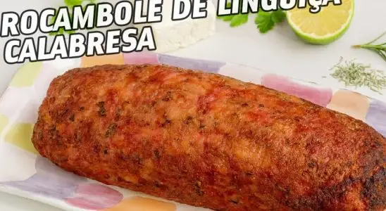Rocambole de calabresa recheado com queijo minas, receita surpreendente e fácil 1 ROCAMBOLE DE CALABRESA