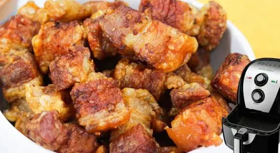 Torresmo crocante feito na air fryer sequinho e delicioso de verdade 3 TORRESMO CROCANTE