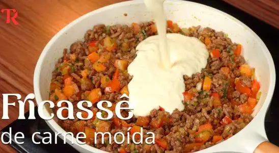 Fricassê de carne moída fácil de fazer, cremoso e ideal para um almoço rápido e gostoso 2 fricassê de carne moída