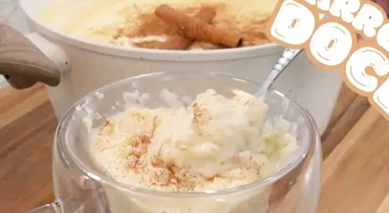 Arroz doce com leite condensado bem cremoso, receita simples com sabor de infância 4 ARROZ DOCE COM LEITE CONDENSADO