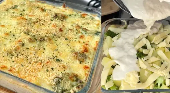 Gratinado de brócolis com batata que fica cremoso e douradinho ideal para o jantar ou almoço de amanhã 2 gratinado de brócolis