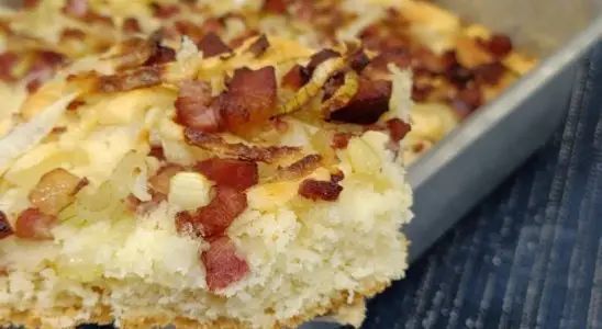 Torta de cebola com bacon super saborosa para o lanche ou jantar 2 torta de cebola