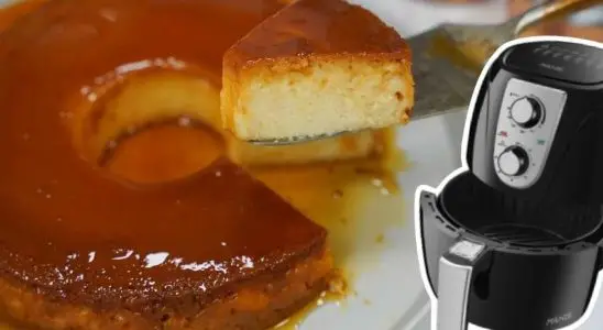 Pudim na air fryer pronto em minutos, cremoso e com poucos ingredientes 2 pudim na air fryer