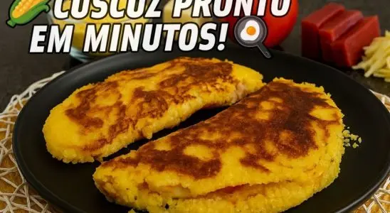 Cuscuz de frigideira: receita rápida, leve e deliciosa para o seu café da manhã ou lanche 2 cuscuz de frigideira