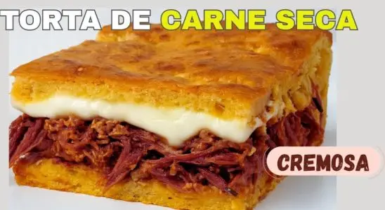 torta cremosa de carne seca
