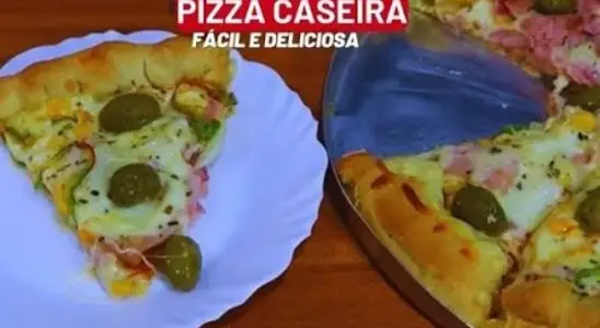 Pizza caseira com massa fácil e sabor de pizzaria para reunir os amigos no Ano Novo 1 pizza caseira