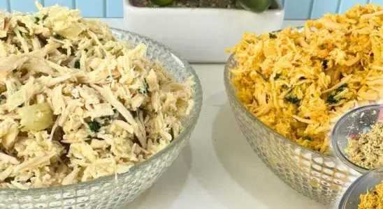 Recheio de frango econômico e muito bem temperado para suas receitas de fim de ano 2 recheio de frango