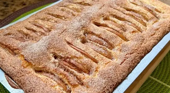 Bolo de maçã com coco: grande, fácil e o mais fofo para o seu café da tarde 1 bolo de maçã com coco