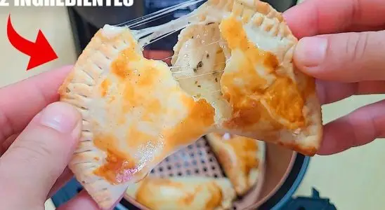 Pastel na Air Fryer: só 2 ingredientes, pastel fácil, rápido e sequinho 2 pastel na air fryer