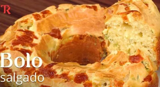 Bolo salgado fofinho e super fácil de preparar, a opção perfeita para um lanche da tarde completo 1 bolo salgado fofinho