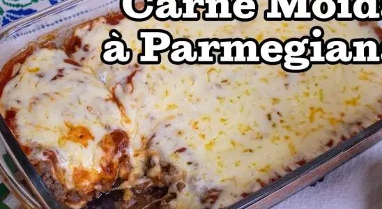 Receita de carne à parmegiana feita com carne moída na travessa para um almoço prático e delicioso 2 carne à parmegiana