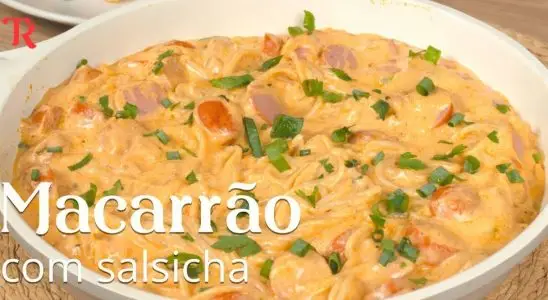 Macarrão com salsicha: a receita favorita que faz o maior sucesso e não sobra nada quando vai à mesa 1 macarrão com salsicha
