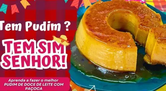 Pudim de doce de leite com paçoca que não fica enjoativo e tem uma cremosidade única para ser a estrela do seu almoço de domingo 2 pudim de doce de leite