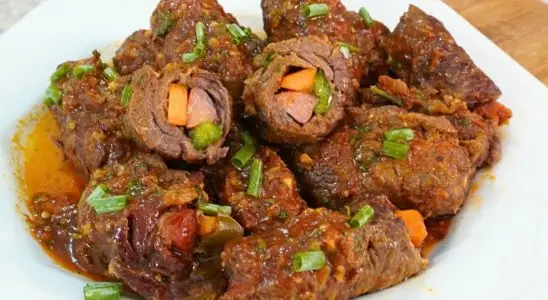 Bife rolê na panela de pressão: o resultado é uma carne muito suculenta e derretendo na boca 3 Bife rolê na panela de pressão