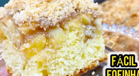 Cuca de maçã, uma receita caseira e deliciosa que fica fofinha e vai perfumar a sua casa com um cheirinho de canela 2 cuca de maçã