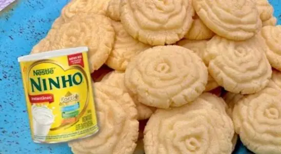 Biscoitinho de leite ninho que derrete na boca e é tão fácil de preparar que você não vai acreditar 4 Biscoitinho de leite ninho