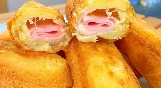 Salgado de presunto e queijo: uma massa simples de trabalhar e saborosa, para um lanche incrível 1 Salgado de presunto e queijo