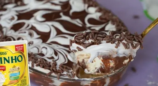 Mousse de leite ninho trufado, uma sobremesa de travessa que fica bem cremosa e irresistível 2 Mousse de leite ninho trufado