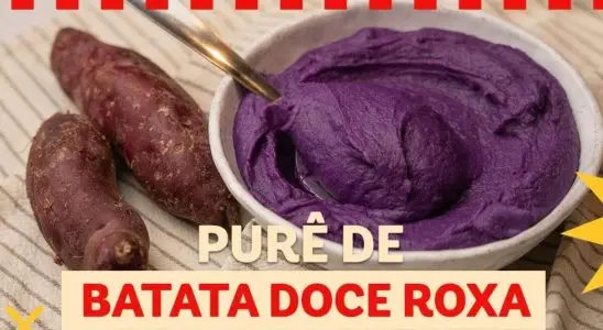Purê de batata doce com uma cor linda e textura aveludada, para servir como acompanhamento 2 Purê de batata doce