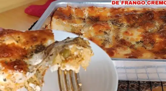 Torta aberta de frango com um recheio incrivelmente cremoso e uma massa bem leve 3 Torta aberta de frango