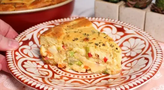 Torta cremosa de palmito feita com um recheio maravilhoso e uma massa bem levinha 3 Torta cremosa de palmito