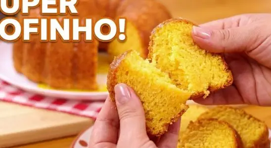 Bolo de laranja fofinho feito com a fruta inteira usando um segredo especial para não amargar 4 Bolo de laranja