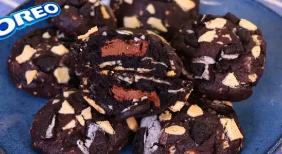 Cookie de Oreo com Nutella crocante por fora e macio por dentro, para a alegria da criançada 1 Cookie de Oreo com Nutella
