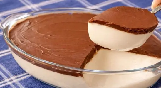Sobremesa zero açúcar tipo bombom na travessa, muito cremosa, rica em proteínas e feita sem fogo 4 Sobremesa zero açúcar
