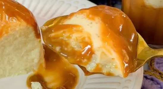 Pudim sem forno e feito sem gelatina, pronto em 20 minutinhos, uma sobremesa econômica e deliciosa 2 Pudim sem forno