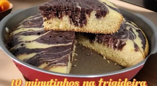Bolo de frigideira feito em apenas dez minutos para você ter uma opção fofinha, prática e rápida 1 Bolo de frigideira
