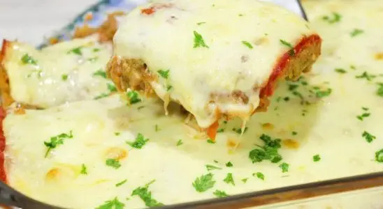 Parmegiana de carne moída bem suculenta, uma refeição rápida e maravilhosa no seu almoço 4 Parmegiana de carne moída
