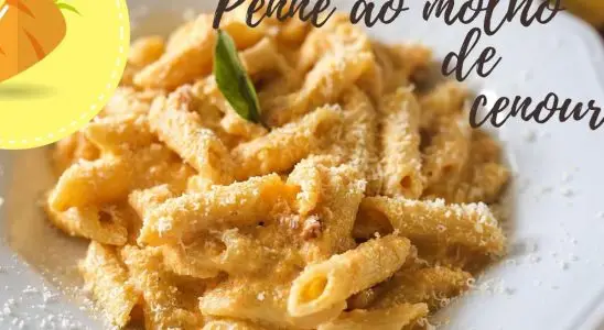 Penne ao molho de cenoura super cremoso e fácil de fazer, uma refeição saudável e cheia de sabor 3 Penne ao molho de cenoura