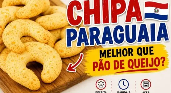 Chipa paraguaia com bastante queijo para você assar quentinha de forma super prática e arrasar 1 Chipa paraguaia
