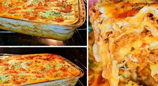 Lasanha de frango feita com coxas e sobrecoxas grelhadas bem suculentas e molho cremoso 2 Lasanha de frango