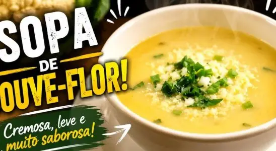 Sopa de couve-flor muito cremosa e saudável, uma refeição reconfortante que vai agradar a todos 2 Sopa de couve-flor
