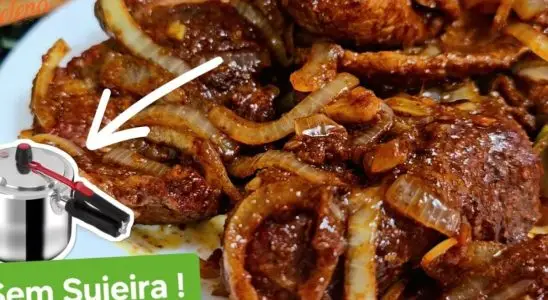 Bife de panela de pressão super macio, suculento e sem fazer nenhuma sujeira no seu fogão 4 Bife de panela de pressão